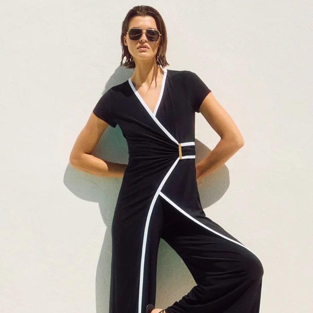 Joseph Ribkoff Women's Silky Knit Culotte Jumpsuit! Compliments galore